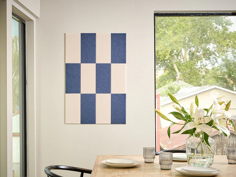 White-Indigo Mosaic Pinnable Acoustic Board