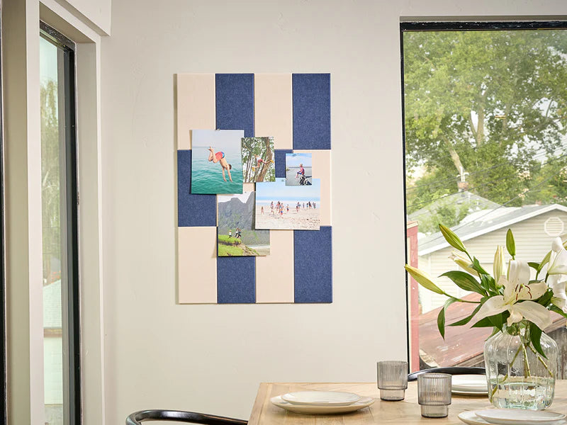 White-Indigo Mosaic Pinnable Acoustic Board