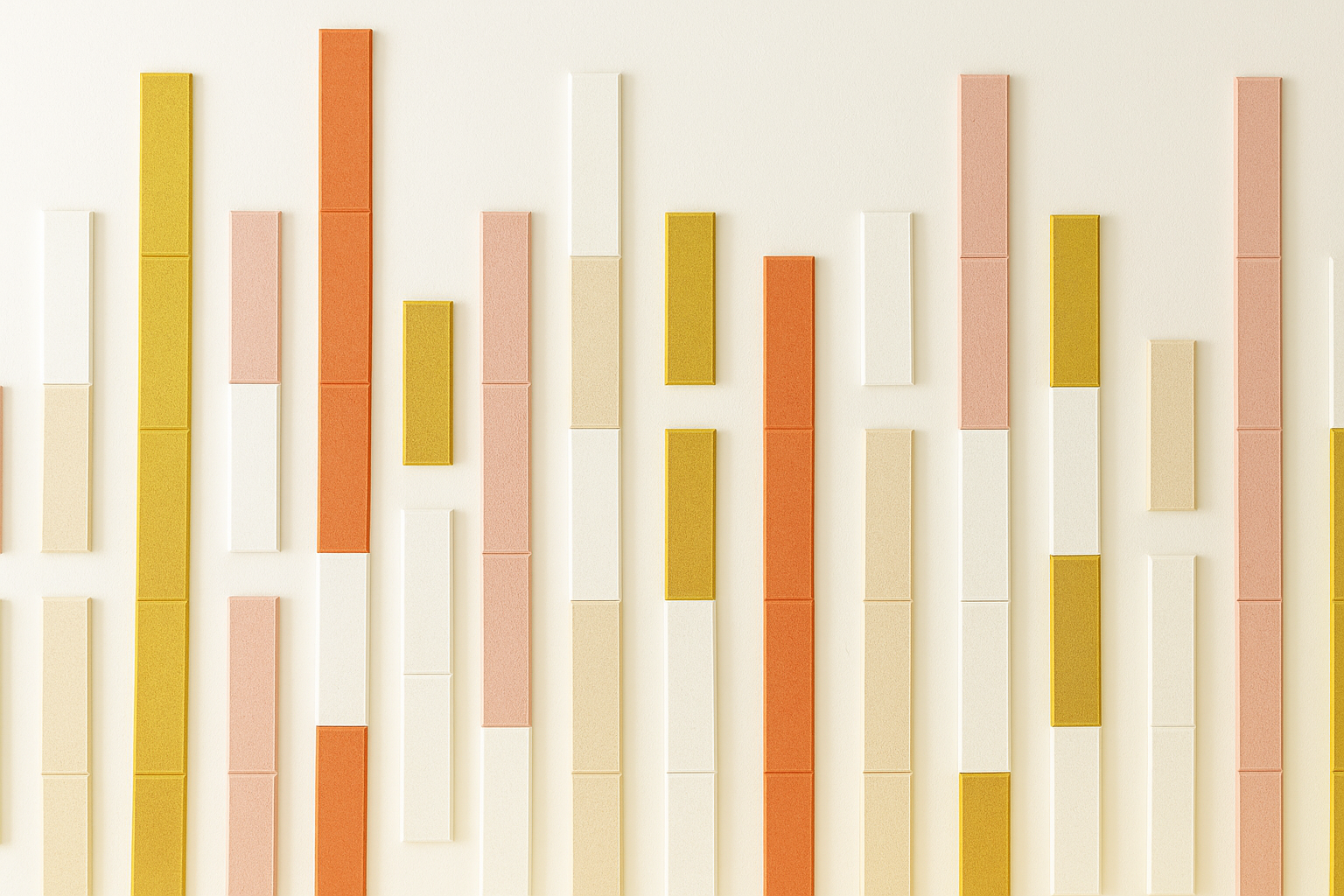 Peach Bamboo Design Acoustic Strips